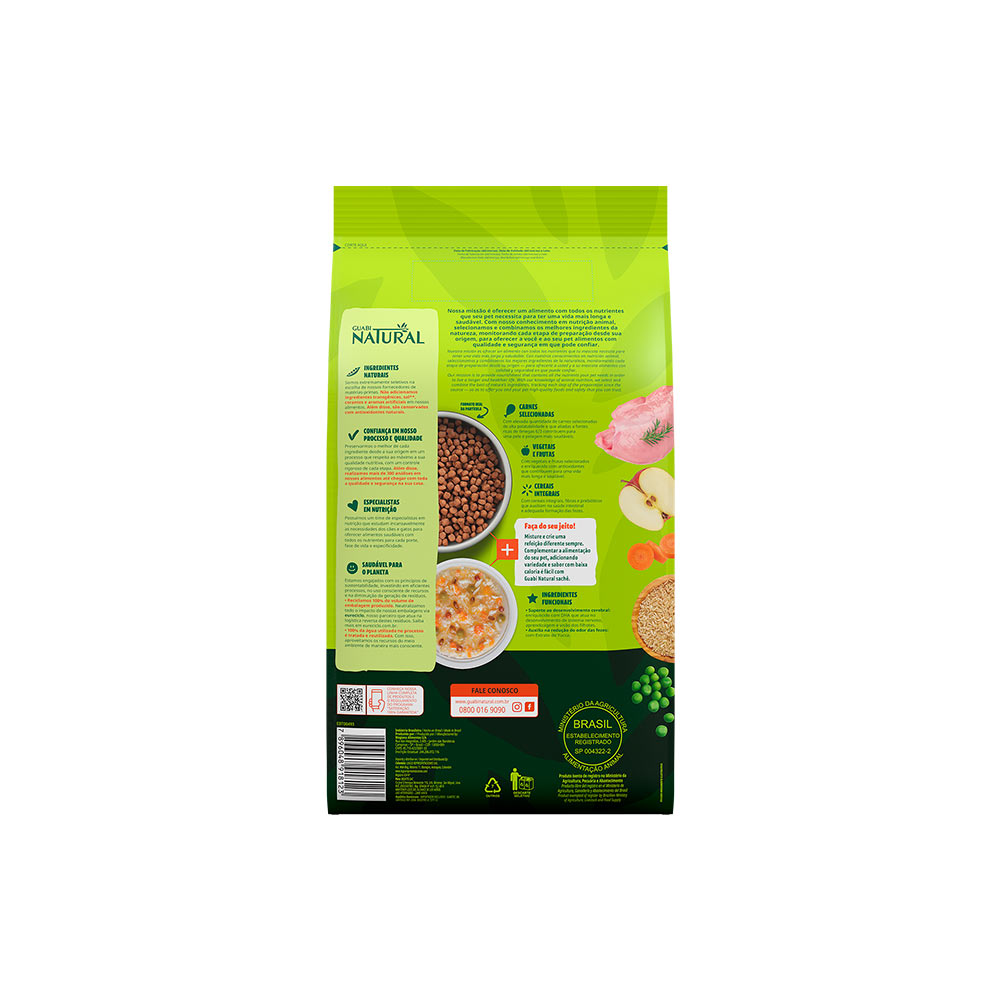 Ração Guabi Natural para Cães Filhotes de Porte Médio Sabor Frango e Arroz Integral