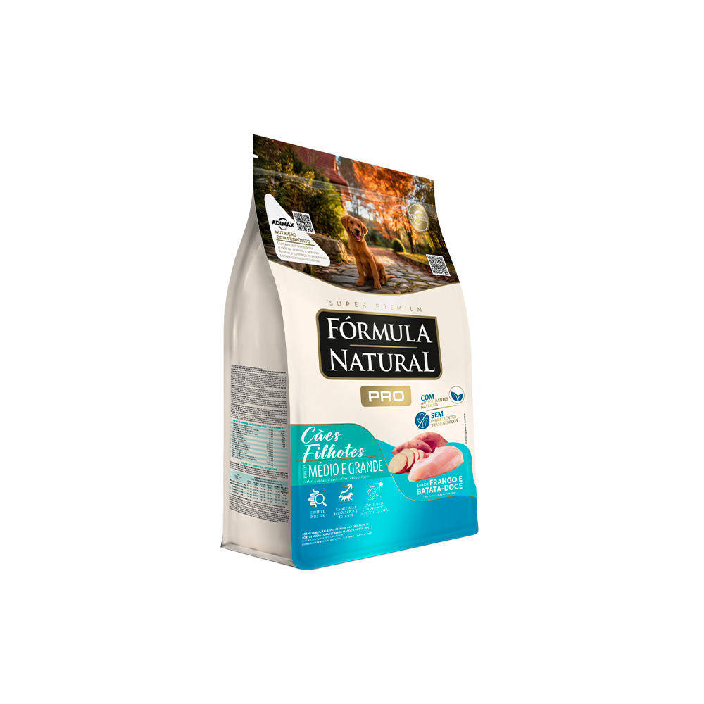 Ração Fórmula Natural Pró para Cães Filhotes de Porte Médio e Grande Sabor Frango e Arroz Integral