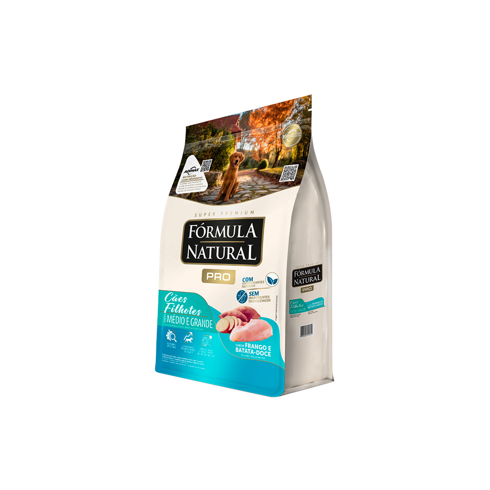 Ração Fórmula Natural Pró para Cães Filhotes de Porte Médio e Grande Sabor Frango e Arroz Integral