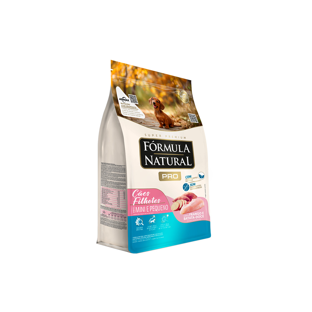 Ração Fórmula Natural Pró para Cães Filhotes de Porte Mini e Pequeno Sabor Frango e Arroz Integral 2,5 kg
