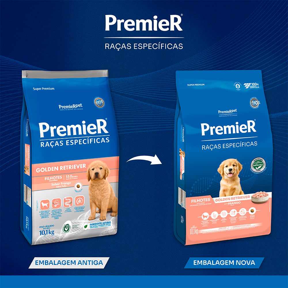 Ração Premier Raças Específicas para Golden Retriever Filhotes Sabor Frango 10,1kg