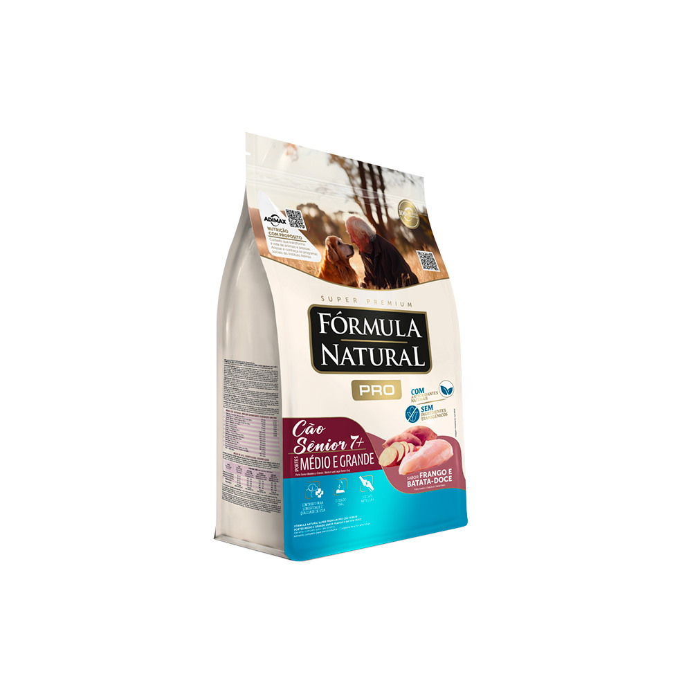 Ração Fórmula Natural Pró para Cães Sênior de Porte Médio e Grande Sabor Frango e Arroz Integral 15kg