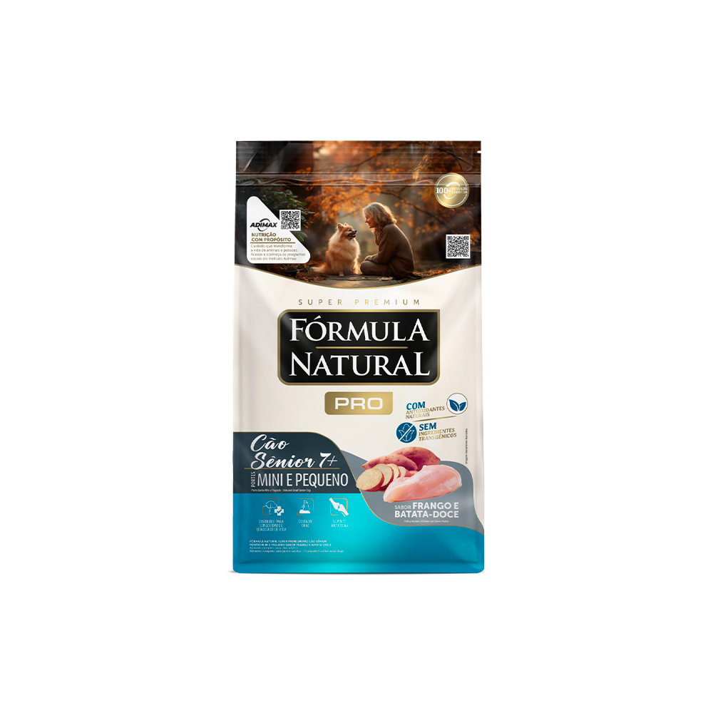 Ração Fórmula Natural Pro para Cães Senior de Porte Mini e Pequeno Sabor Frango e Batata Doce