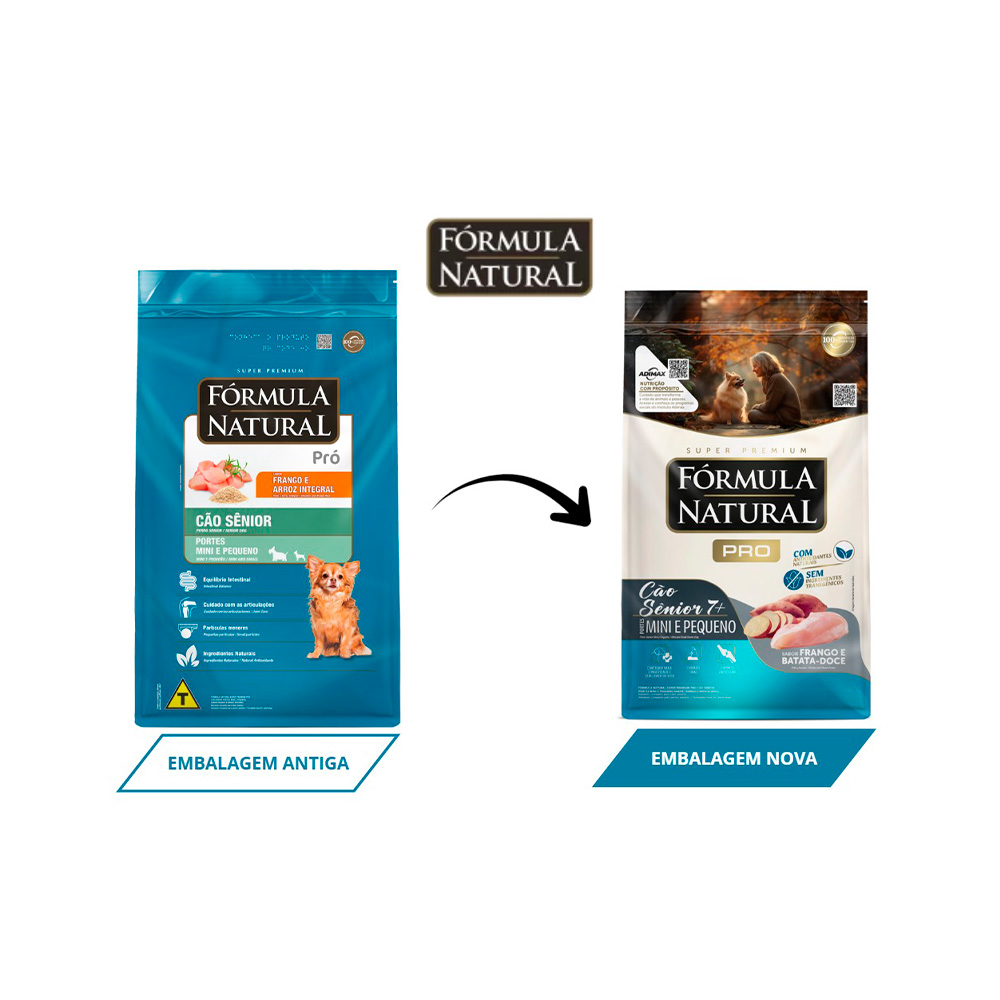 Ração Fórmula Natural Pro para Cães Senior de Porte Mini e Pequeno Sabor Frango e Batata Doce