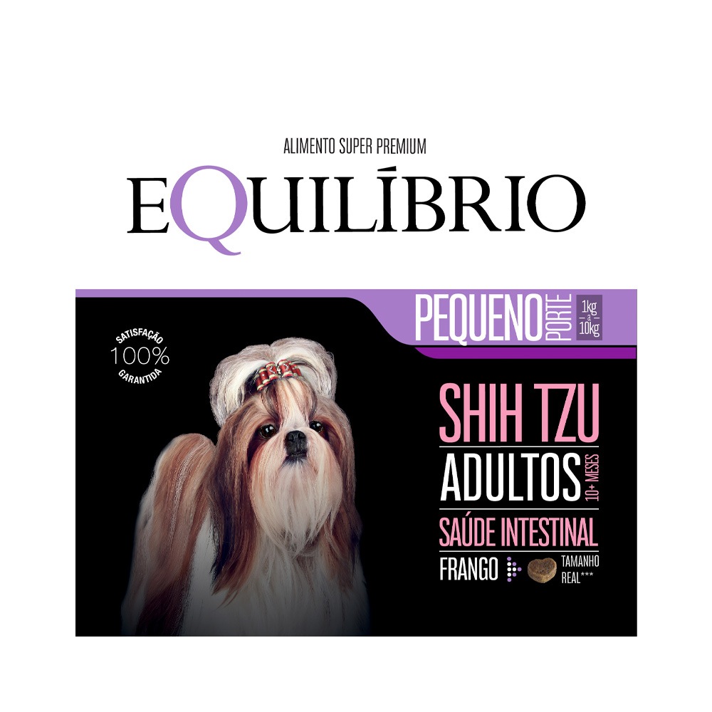 Ração Equilíbrio Shih Tzu para Cães Adultos de Porte Pequeno Sabor Frango
