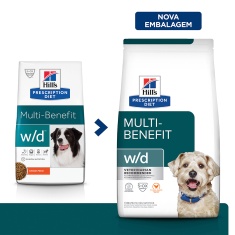 Ração Hill's Prescription Diet w/d para Cães Adultos Controle do Peso e Glicêmico