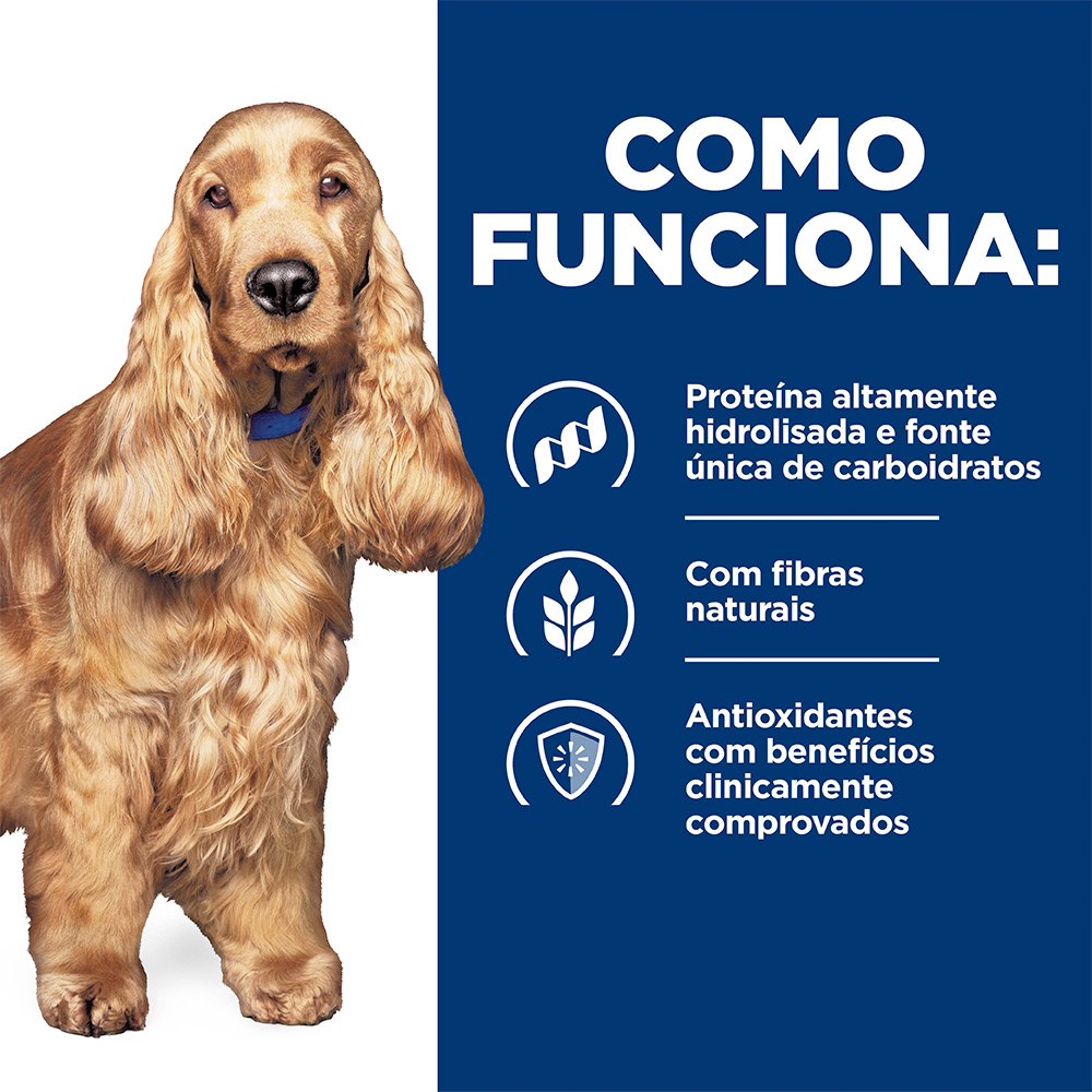 Ração Hill's Prescription Diet Lata z/d para Cães Adultos Alergia Alimentares e da Pele 370 g