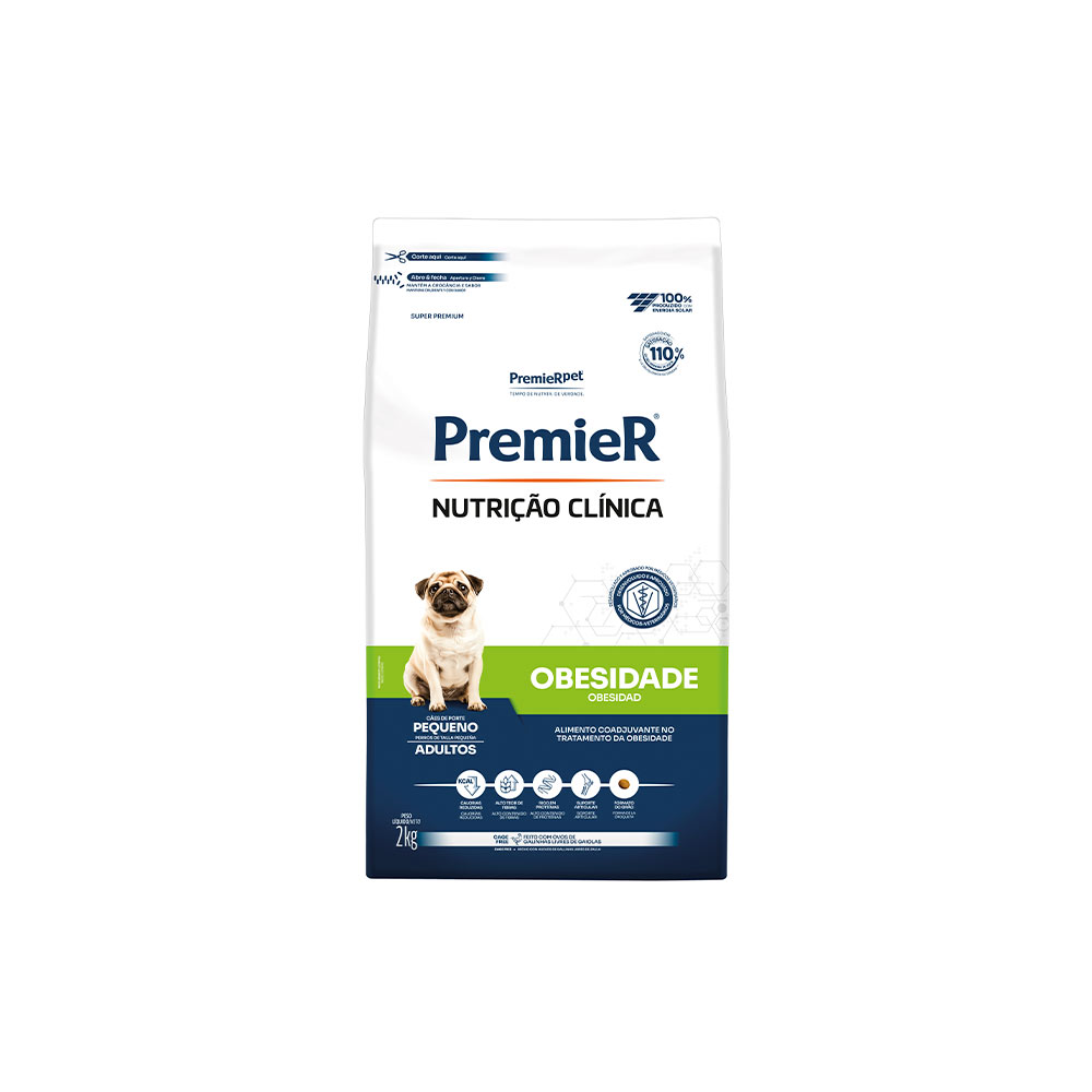 Ração Premier Nutrição Clínica Obesidade para Cães Adultos Raças Pequenas