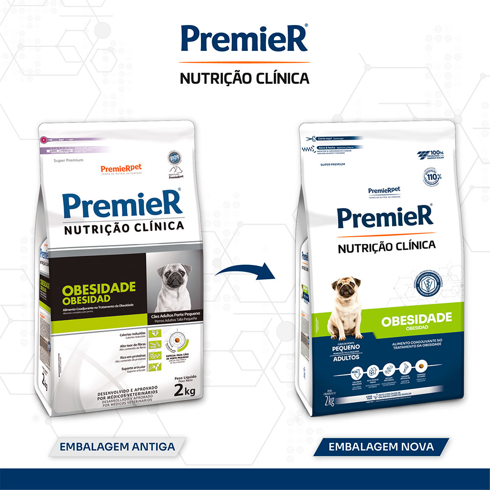 Ração Premier Nutrição Clínica Obesidade para Cães Adultos Raças Pequenas