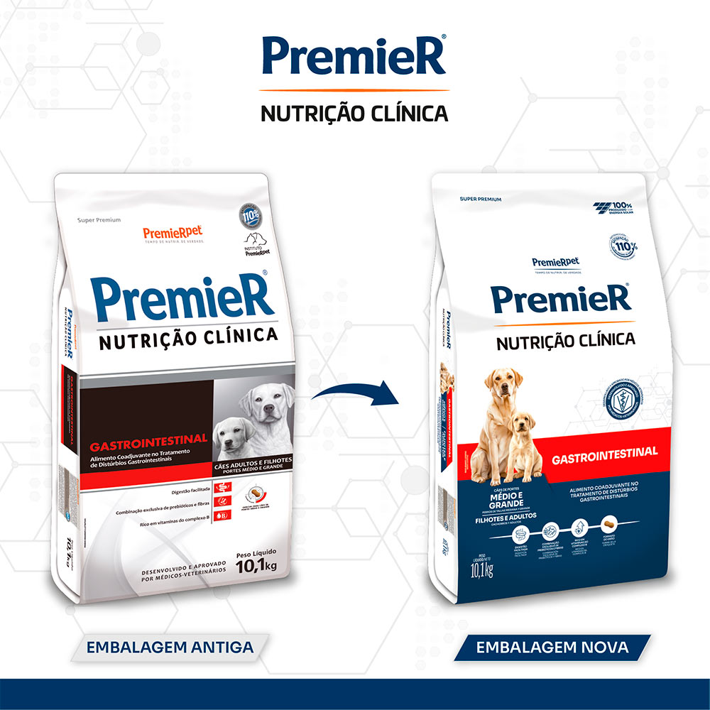 Ração Premier Nutrição Clínica Gastrointestinal para Cães de Médio e Grande Porte 10,1kg