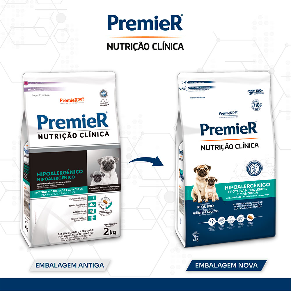 Ração Premier Nutrição Clínica Hipoalergênico para Cães de Pequeno Porte