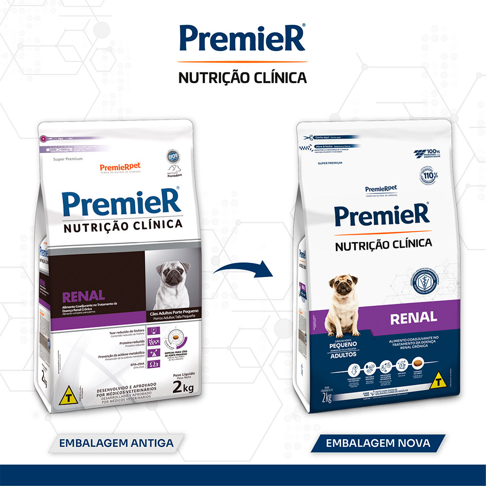 Ração Premier Nutrição Clínica Renal para Cães Adultos de Porte Pequeno