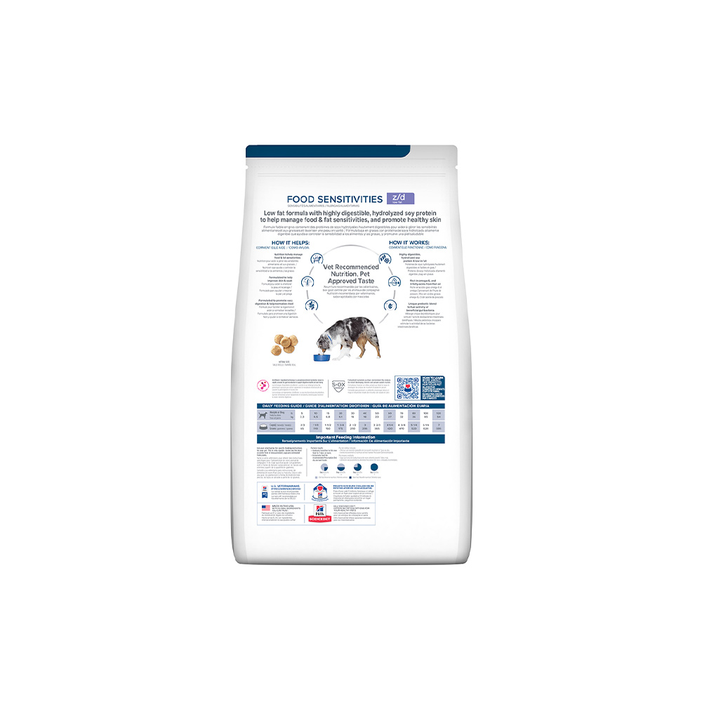 Ração Hill's Prescription Diet z/d Baixa Gordura para Cães com Alergias Alimentares e da Pele 3.6kg