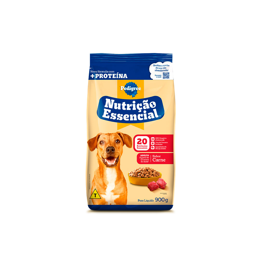 Ração Pedigree Nutrição Essencial Carne para Cães Adultos