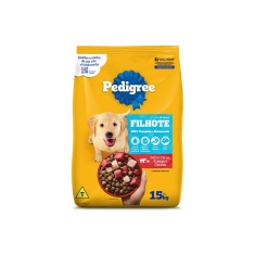 Ração Pedigree para Cães Filhotes de Porte Médio e Grande Sabor Carne, Frango e Cereais