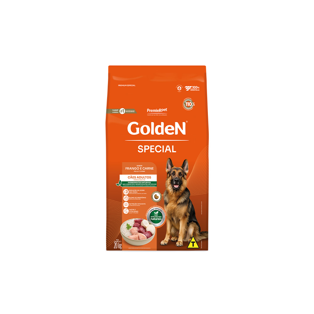 Ração Golden Special para Cães Adultos Sabor Frango e Carne