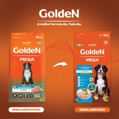 Ração Golden Mega para Cães Adultos de Porte Grande Sabor Frango e Arroz - 15 kg