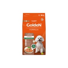 Ração Golden Fórmula Mini Bits para Cães Adultos de Porte Pequeno Sabor Salmão e Arroz
