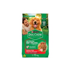 Ração Dog Chow para Cães Adultos de Porte Médio e Grande Sabor Carne, Frango e Arroz