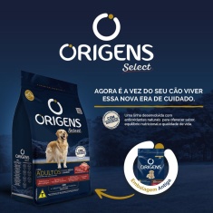 Ração Origens para Cães Adultos Sabor Carne e Cereais