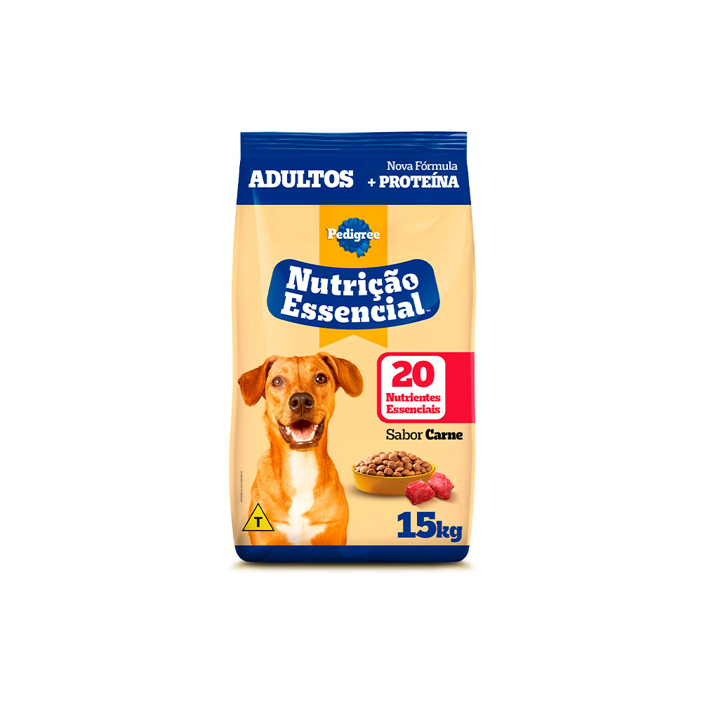 Ração Pedigree Nutrição Essencial Carne para Cães Adultos