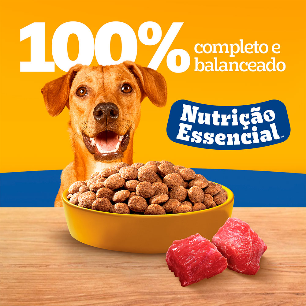 Ração Pedigree Nutrição Essencial Carne para Cães Adultos