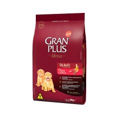 Ração GranPlus Menu para Cães Filhotes de Raças Médias e Grandes Sabor Carne e Arroz