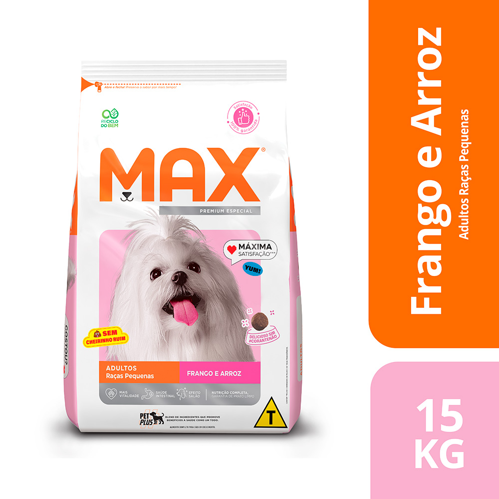 Ração Max para Cães Adultos de Porte Pequeno Sabor Frango e Arroz