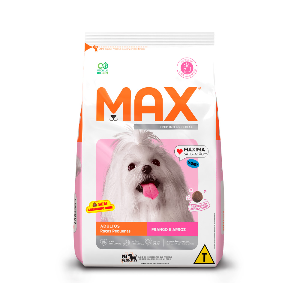 Ração Max para Cães Adultos de Porte Pequeno Sabor Frango e Arroz