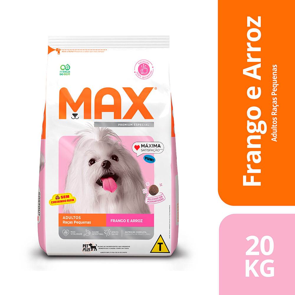 Ração Max para Cães Adultos de Porte Pequeno Sabor Frango e Arroz