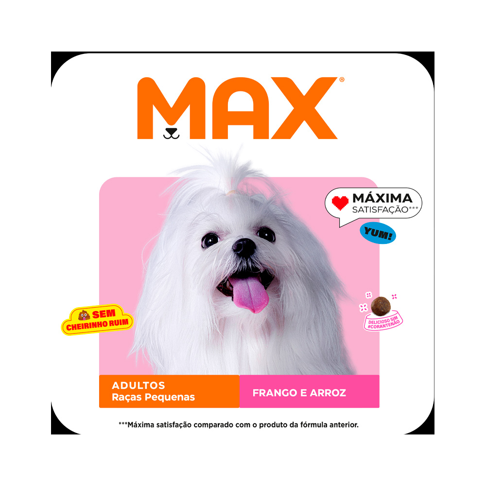 Ração Max para Cães Adultos de Porte Pequeno Sabor Frango e Arroz