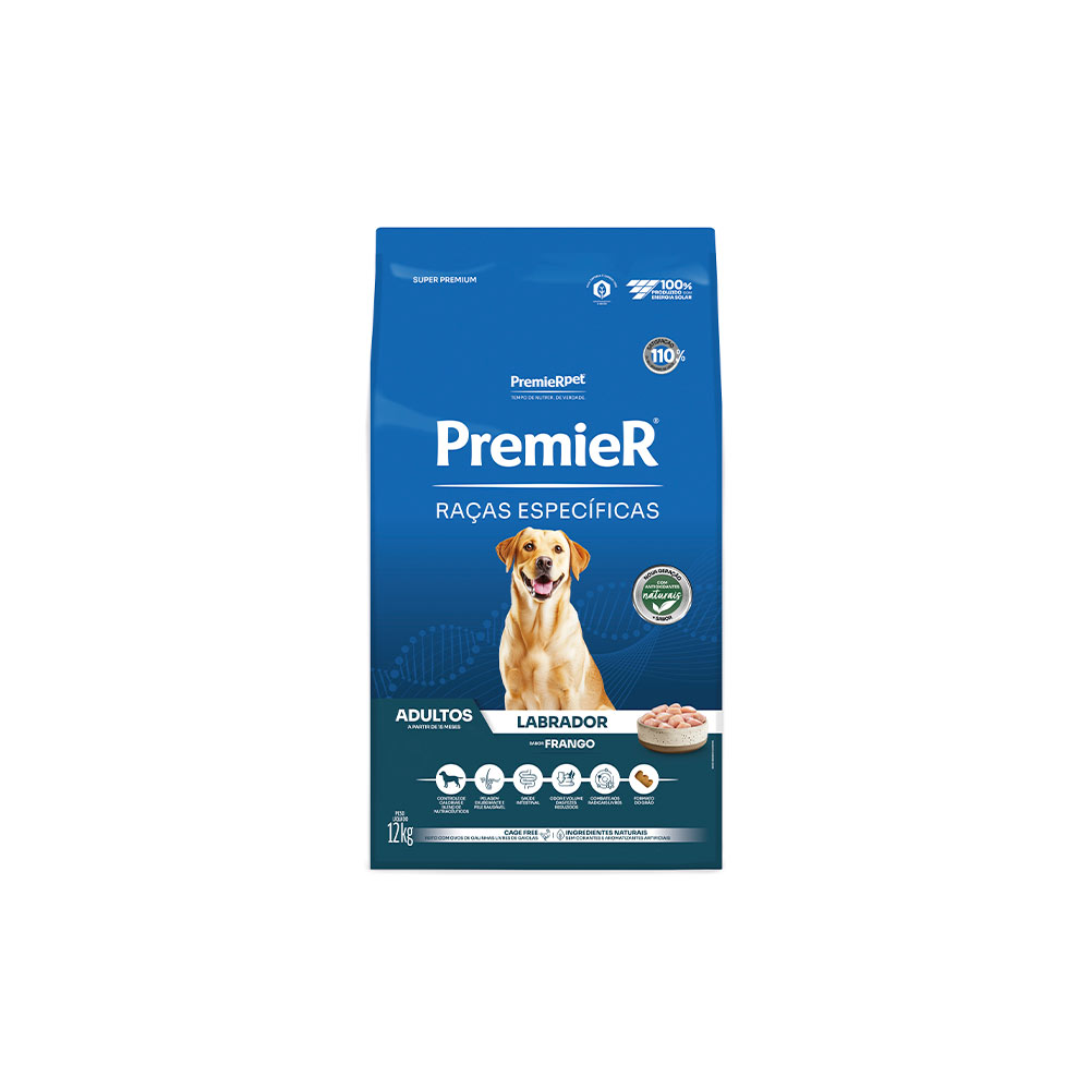 Ração Premier Raças Específicas Labrador para Cães Adultos - 12kg