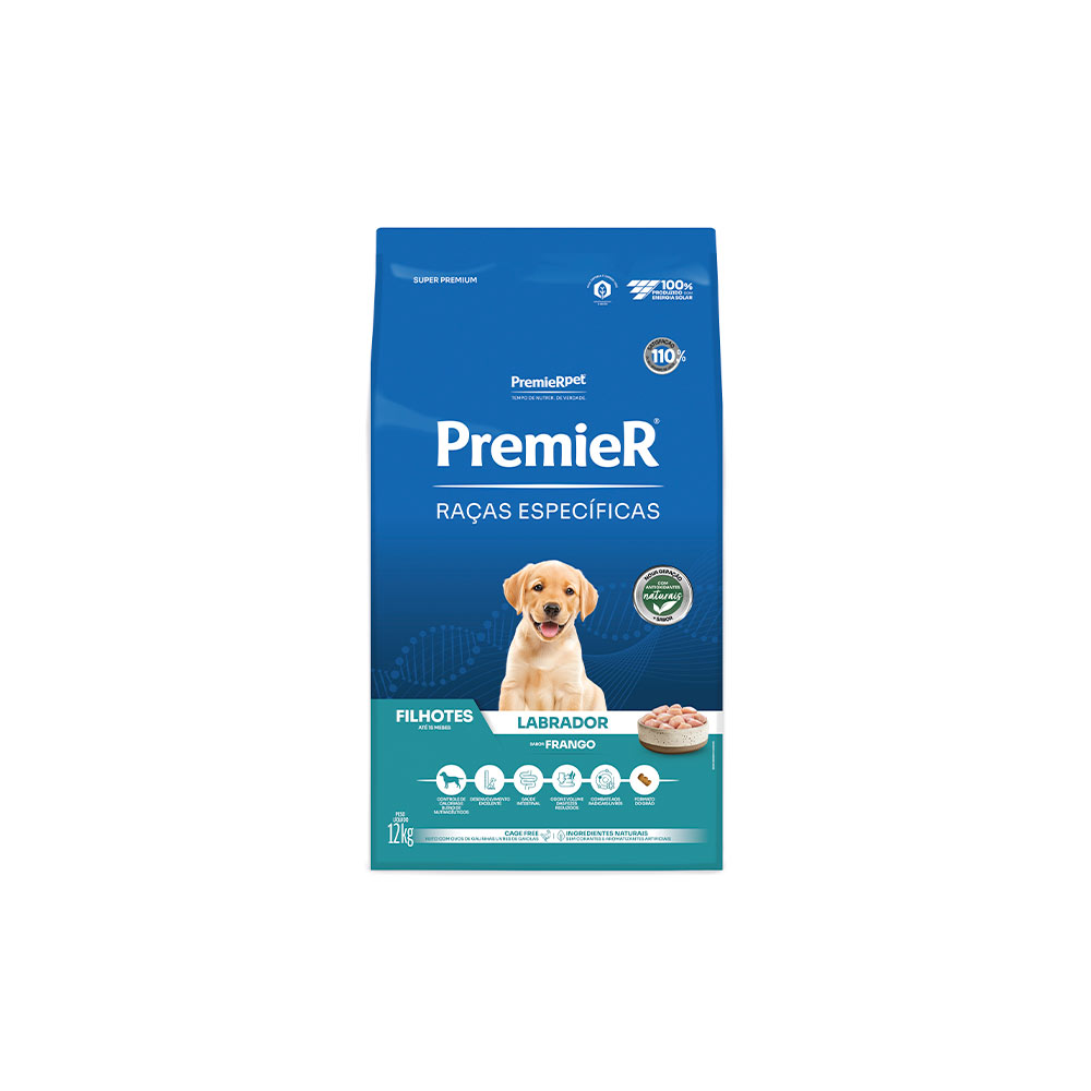 Ração Premier Raças Específicas Labrador para Cães Filhotes - 12kg Ração Premier Raças Específicas Labrador para Cães Filhotes - 12kg