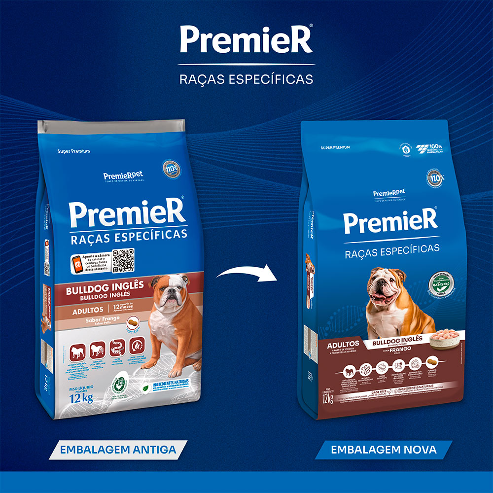 Ração Premier Raças Específicas Bulldog Inglês para Cães Adultos 12 kg Ração Premier Raças Específicas Bulldog Inglês para Cães Adultos 12 kg