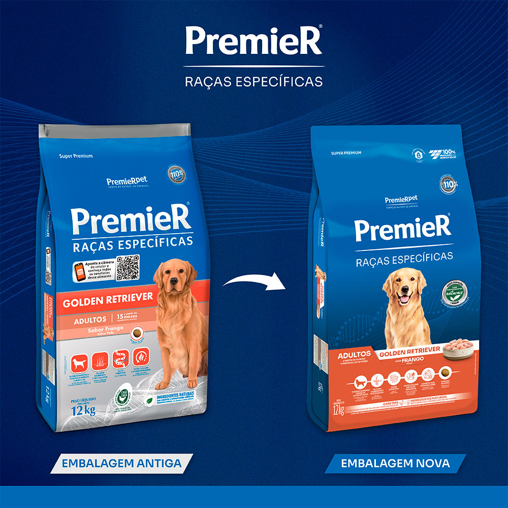 Ração Premier Raças Específicas Golden Retriever para Cães Adultos - 12kg