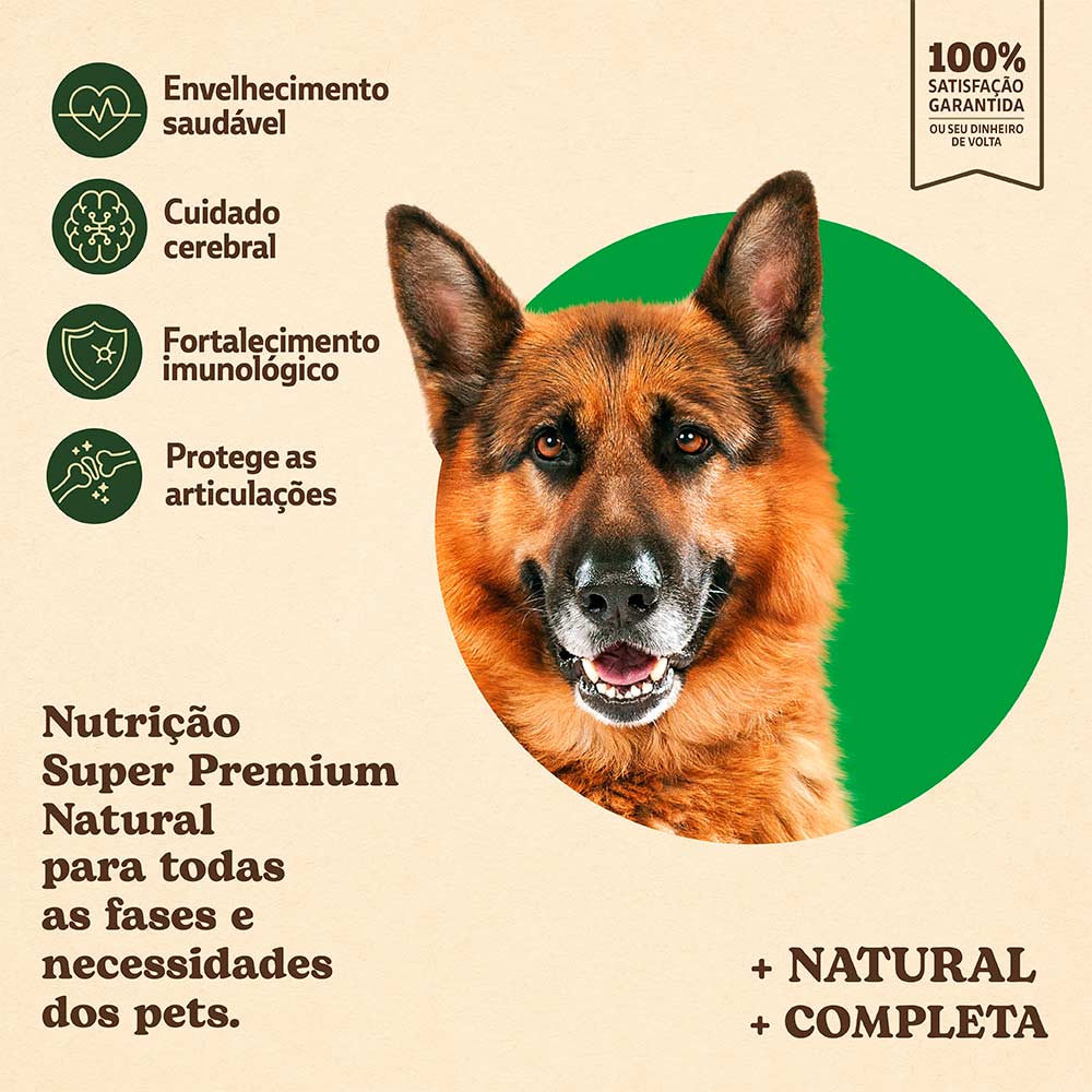 Ração Quatree Supreme para Cães Sênior +7 de Porte Médio e Grande Sabor Cordeiro e Frango - 15kg
