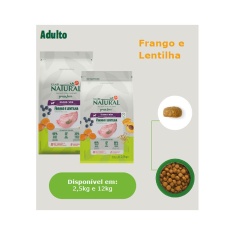 Ração Guabi Natural Grain Free para Cães Adultos de Porte Médio Sabor Frango e Lentilha