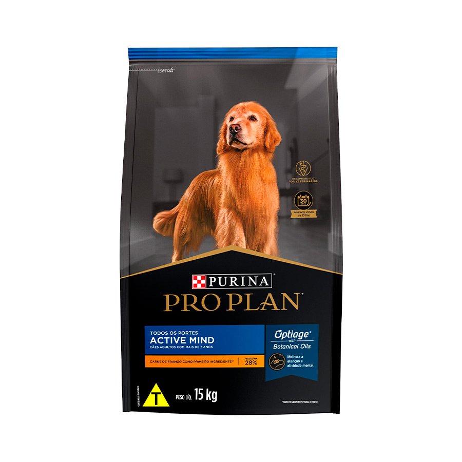 Ração Pro Plan Active Mind para Cães Adultos 7+ Sabor Frango
