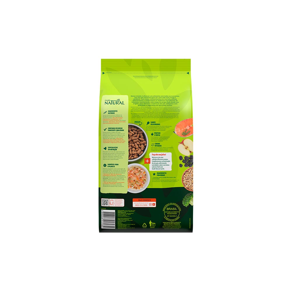 Ração Guabi Natural para Cães Adultos de Porte Grande e Gigante Sabor Salmão e Cevada - 12kg