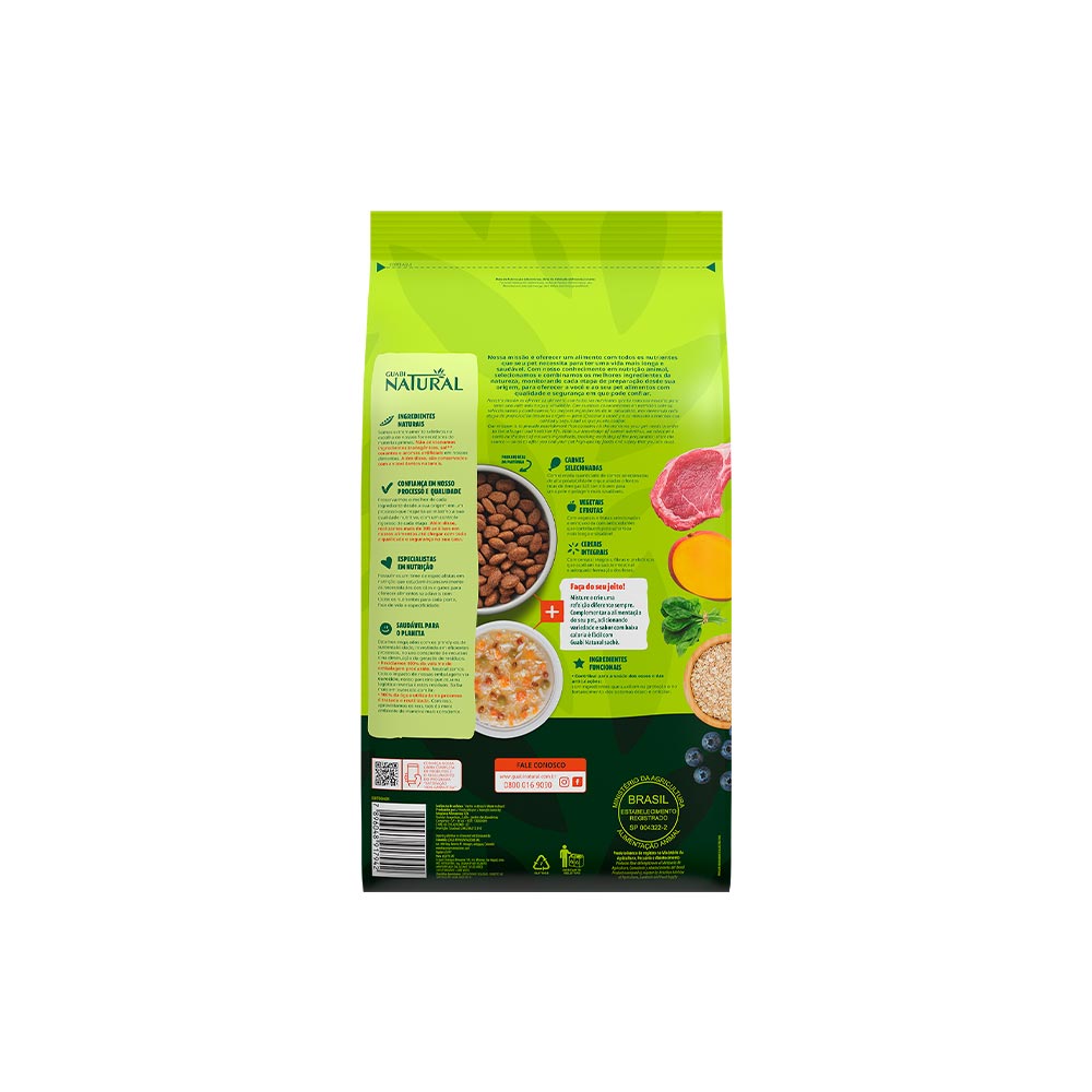 Ração Guabi Natural para Cães Adultos de Porte Grande e Gigante Sabor Cordeiro e Aveia - 12kg