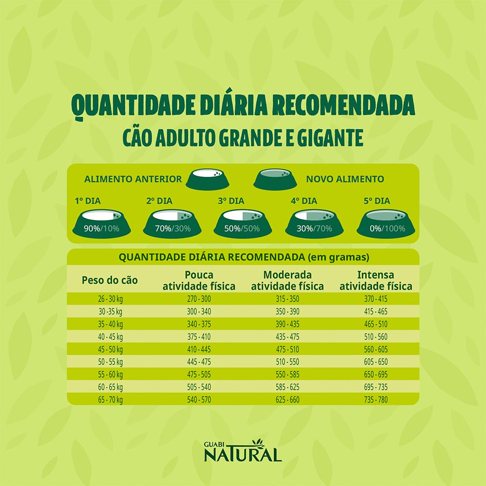 Ração Guabi Natural para Cães Adultos de Porte Grande e Gigante Sabor Cordeiro e Aveia - 12kg