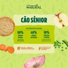 Ração Guabi Natural para Cães Sênior de Porte Médio e Grande Sabor Frango e Arroz Integral - 12kg