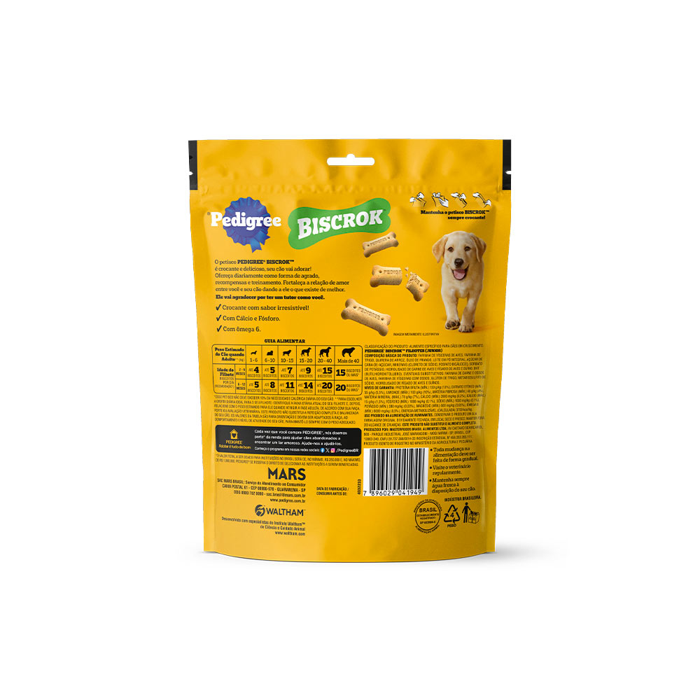 Biscoito Pedigree Biscrok Junior para Cães Filhotes - 300g