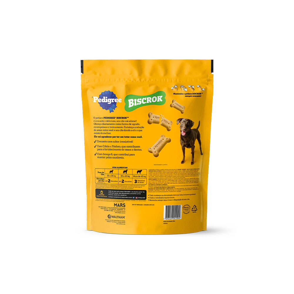 Biscoito Pedigree Biscrok Maxi para Cães Adultos de Raças Grandes