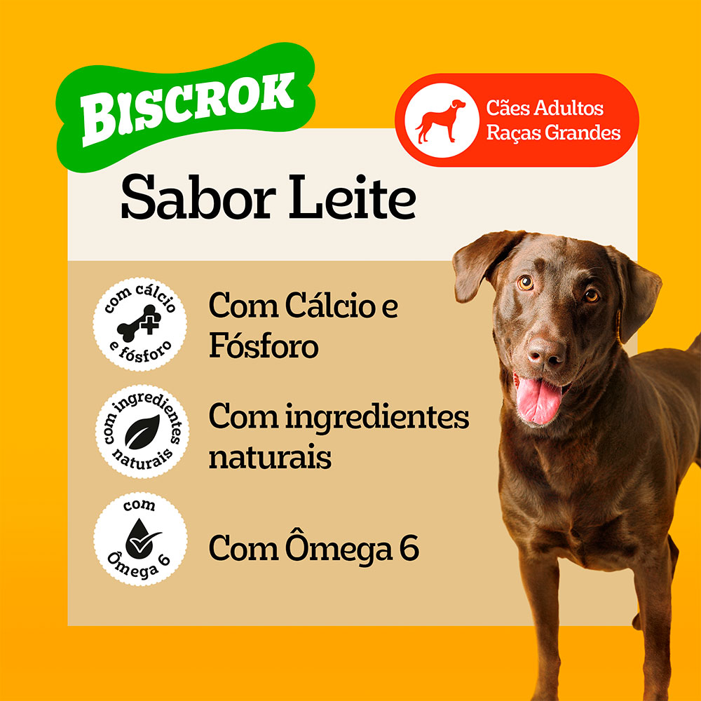 Biscoito Pedigree Biscrok Maxi para Cães Adultos de Raças Grandes