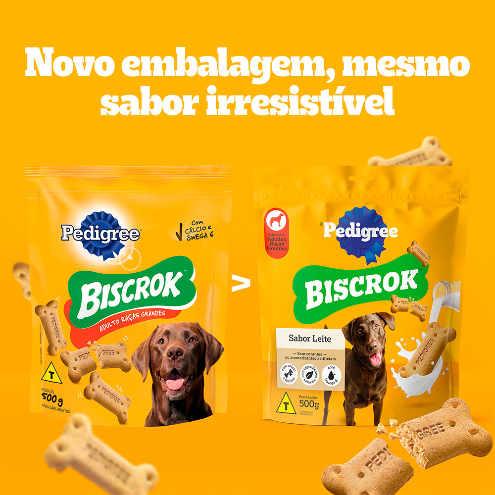 Biscoito Pedigree Biscrok Maxi para Cães Adultos de Raças Grandes