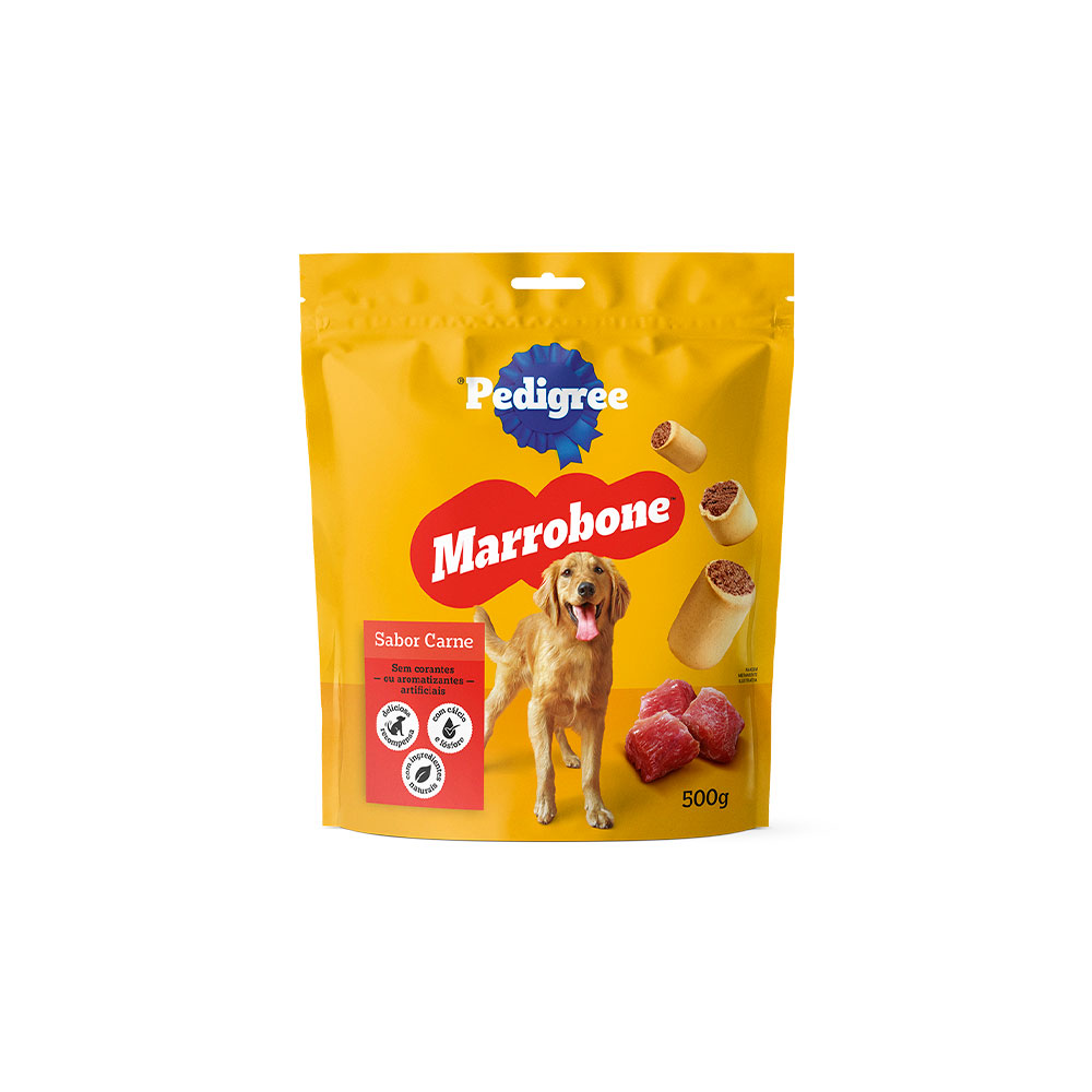 Biscoito Pedigree Biscrok Marrobone para Cães Adultos Sabor Carne