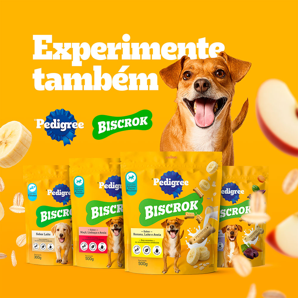 Biscoito Pedigree Biscrok Marrobone para Cães Adultos Sabor Carne