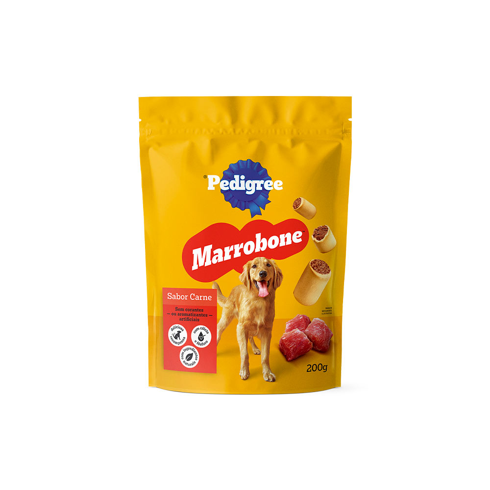 Biscoito Pedigree Biscrok Marrobone para Cães Adultos Sabor Carne