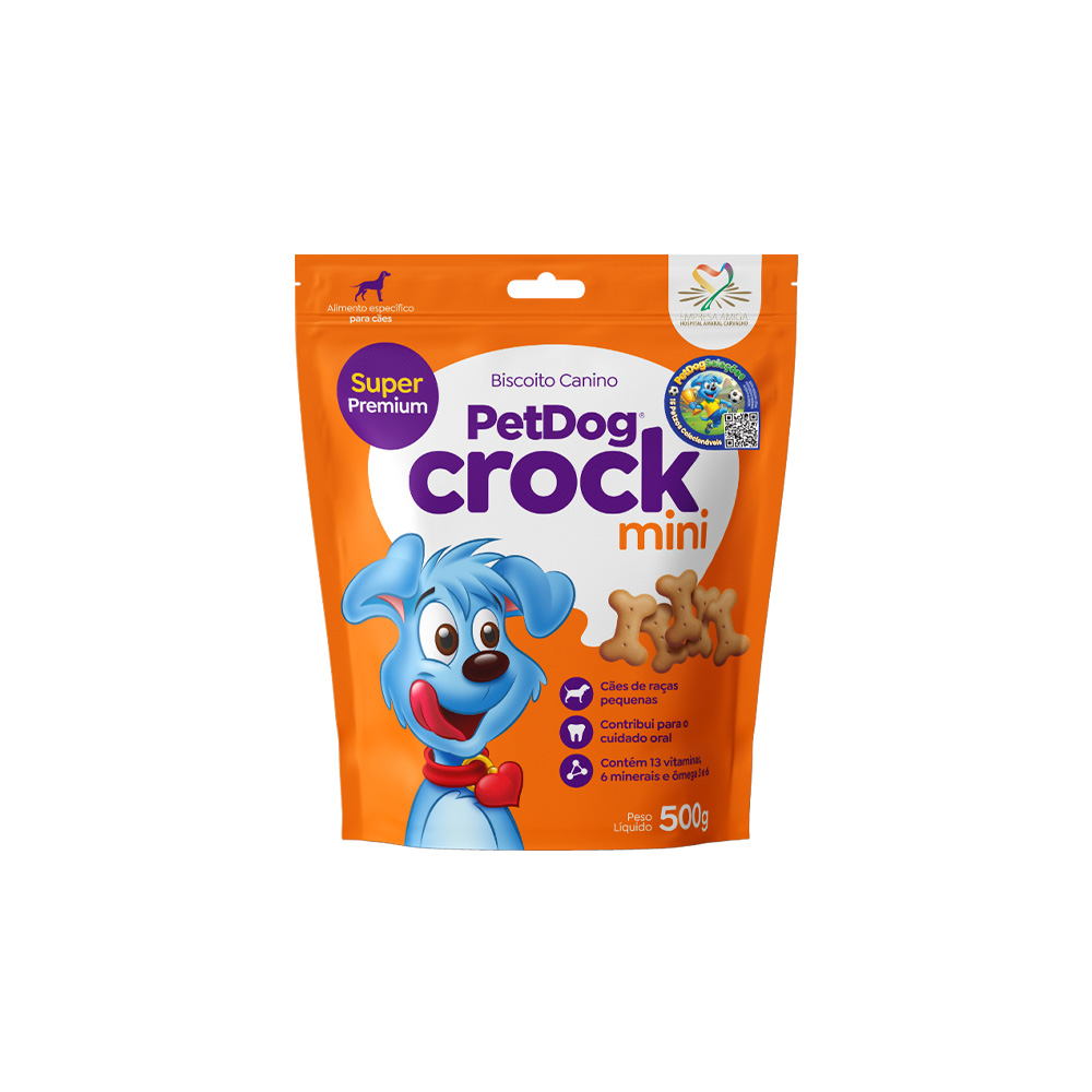 Biscoito Pet Dog Crock Mini para Cães Raças Pequenas